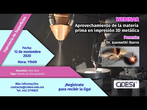 Webinar: Aprovechamiento de la materia prima en impresión 3D metálica
