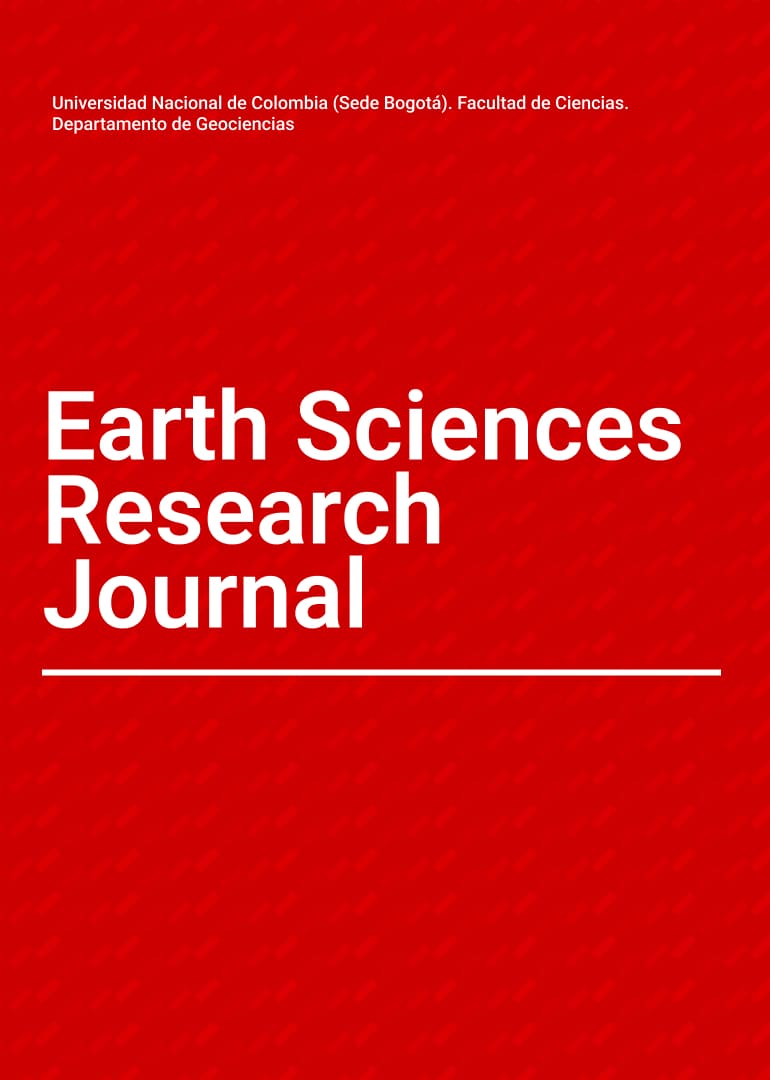 Portada revista Earth Sciences Research Journal (ESRJ) Vol. 10. No. 1