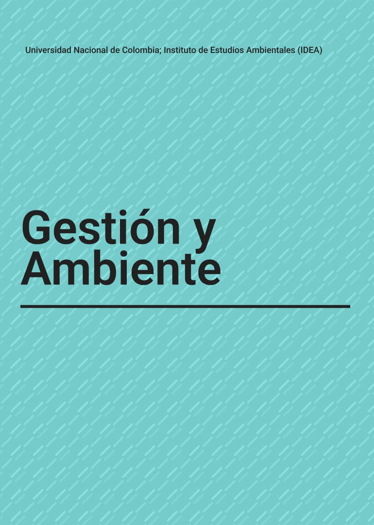 Portada revista Revista Gestión y Ambiente Vol. 20, Núm. 1 2017