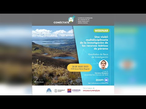 Webinar: Una visión multidisciplinaria de la investigación de los recursos hídricos de los páramos