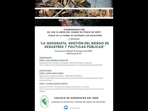 La geografía, gestión del riesgo de desastres y políticas públicas